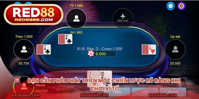 Bạn cần phải phát triển một chiến lược rõ ràng khi chơi xì tố